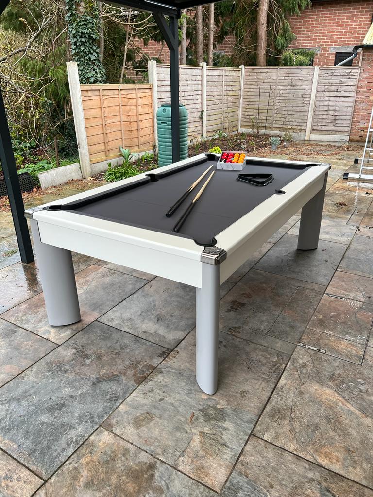 Outdoor pool table shop dining table combo